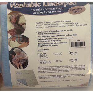 Carefor Economy Washable Underpad 32" X 36" Style 1974 PVC Waterproof Absorbent
